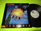 DEF LEPPARD - PYROMANIA LP RARE WHITE LABEL VERTIGO SWIRL LABEL EX