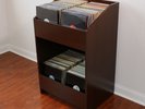 LPBIN LP Storage Cabinet in Java Cherry / Bin Style Record Storage