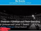 2 x standing Ed Sheeran Tickets Manchester etihad SATURDAY 26 May 2018