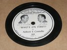 ABBOTT & COSTELLO 78 rpm Record WHO'S ON FIRST with Scarce PHOTO Labels NICE
