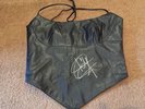 CHRISTINA AGUILERA Actual WORN & SIGNED Leather Top 1999 w/COA