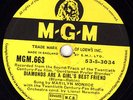 MARILYN MONROE 78  DIAMONDS ARE A GIRL'S BEST FRIEND / BYE BYE BABY  MGM 663 E+