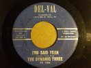 Northern Soul 45 Dynamic Three You Said Yeah Del-Val rarest of rare MP3 LISTEN