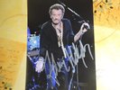 Photo dédicacée autograph Johnny Hallyday