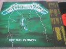 METALLICA ride the lightning LP 1984 bernett GREEN cover FRENCH PRESS red labels