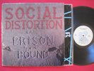 SOCIAL DISTORTION   PRISON BOUND (1988) ORIG 1ST PRESS LP RESTLESS PUNK ROCK  EX