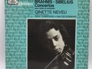 GINETTE NEVEU: BRAHMS & SIBELIUS Concertos / EMI References MONO LP 1980s