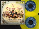 Charles Laughton 2 Record Set Yellow Vinyl RCA 440 A Christmas Carol