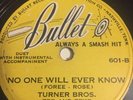 Turner Bros. Zeb and Zeke-Guitar Reel/No One Will Ever Know/Bullet 601 10
