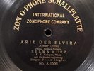 Zon-O-Phone Schallplatte No. X-1669 ARIE DER ELVIRA sung by Selma Kurz  [c.1900]