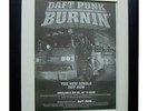 DAFT PUNK+Burnin+Homework+POSTER+AD+RARE ORIGINAL 1997+FRAMED+FAST GLOBAL SHIP