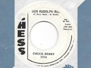 RUN RUDOLPH RUN * 45 * CHUCK BERRY * USA CHESS DJ PROMO * 1958 Vinyl USA * VG++
