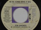 Crossover Soul 45 - Don Gardner - We're Gonna Make It Big - Master Five - promo