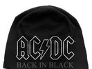 AC/DC Beanie BACK IN BLACK Mütze hat australian Rock N Roll ACDC Angus Young
