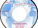 Carl Mann:  Wayward Wind / Born To Be Bad (autographed sleeve)