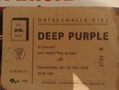 Deep Purple, Original Eintrittskarte Konzert Kiel 1970