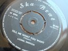 ? lionel simpson TELL ME WHAT YOU WANT UK  SKA BEAT ROCKSTEADY REGGAE 7