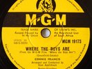 CONNIE FRANCIS-WHERE THE BOYS ARE-UNIQUE SOUTH AFRICA 78 RPM-EXCELLENT CONDITION