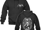 Morbid - December Moon - Hooded Zipper Mayhem,Baphomet,Satanic Pentagram Art,666