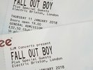 2x tickets - FALL OUT BOY @ Electric BRIXTON, London 11/01/2018 - SOLD OUT mania