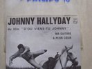 johnny hallyday encart  original seul juke box 373205 ma guitare etat neuf