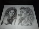 2 x Poster MADONNA Vintage 80s Like a Virgin Koalo Products Printed Drawing