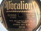 BUMBLE BEE SLIM VOCALION 03165 BLUES 78 RPM E+/N-