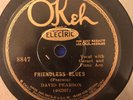 Okeh 8847 David Pearson/ Jack Ranger  LONESOME GRAVE  BLUES 78rpm 1929 E+ Texas