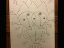 jeff mangum original 12X18 drawing neutral milk hotel oliva tremor elephant 6