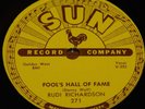 RUDI RICHARDSON FOOL'S HALL OF FAME b/w WHY SHOULD SUN 78 RPM E+ EX PLUS GRADE