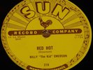 BILLY EMERSON   RED HOT b/w NO GREATER LOVE   USA SUN 78 RPM E+ EX PLUS GRADE