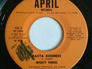 RARE ( ROOTS REGGAE 45 ) 1979 - MIGHTY THREES - RASTA BUSINESS - VG