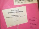 Columbia Records The Voice of Frank Sinatra 10” CL 6001. 33 1/3