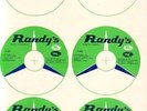 RARE - Original Vintage Label Print Sheet - RANDYS ( GREEN )