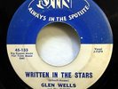 GLEN WELLS 45 Written in the stars / You're mine tonite JIN teen pop   Dm1076