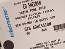 ed sheeran concert ticket