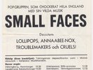 SMALL FACES concert handbill 10 Nov 1966 Sweden SWEDISH GARAGE Annaabee-Nox RARE