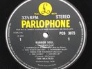 Beatles 1965 UK STEREO Rubber Soul LP Yellow / Black Parlophone