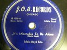 VG+ EDDIE BOYD TRIO: It's Miserable To Be Alone / I'm Pleading on J.O.B. Records