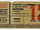 QUEEN : TICKET STUB - 28.6.1986 - OLYMPIAHALLE MÜNCHEN