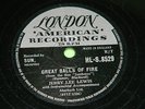 JERRY LEE LEWIS : Great balls of fire - Original 1957 UK 78rpm London HLS 8529