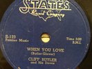 78rpm [1953] Cliff Butler And His Doves R & B Doo Wop on STATES S-123 VG-