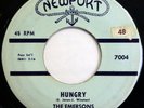The EMERSONS 45 Hungry/Joannie Joannie NEWPORT doo wop VG++ ws971