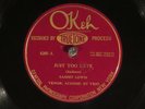 78 RPM -- Sammy Lewis (with cornet and piano), Okeh 8285, EE+ Jazz - Blues