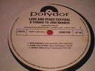 Jimi Hendrix   Love and Peace Festival  Rec #1 German Polydor white label promo