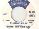 DUFFEYS PLANTATION BAND Its Alright With Me ROYAL AMERICAN DJ  NORTHERN SOUL 45