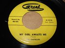 DOO WOP 45 THE CASTELLES ON GRAND MY GIRL AWAITS ME/ SWEETNESS 45-101 EX