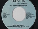 Modern Soul Outsider 45 - Deborah Washington - Shortest Lady - mp3 - rare