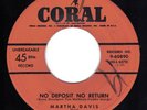 HEAR Martha Davis No Deposit No Return/What's Become Coral 60890 45 JUMP BLUES