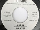 THE WEBS Give In / It's So Hard To Break The Habit POPSIDE 45 RARE SOUL EX COPY